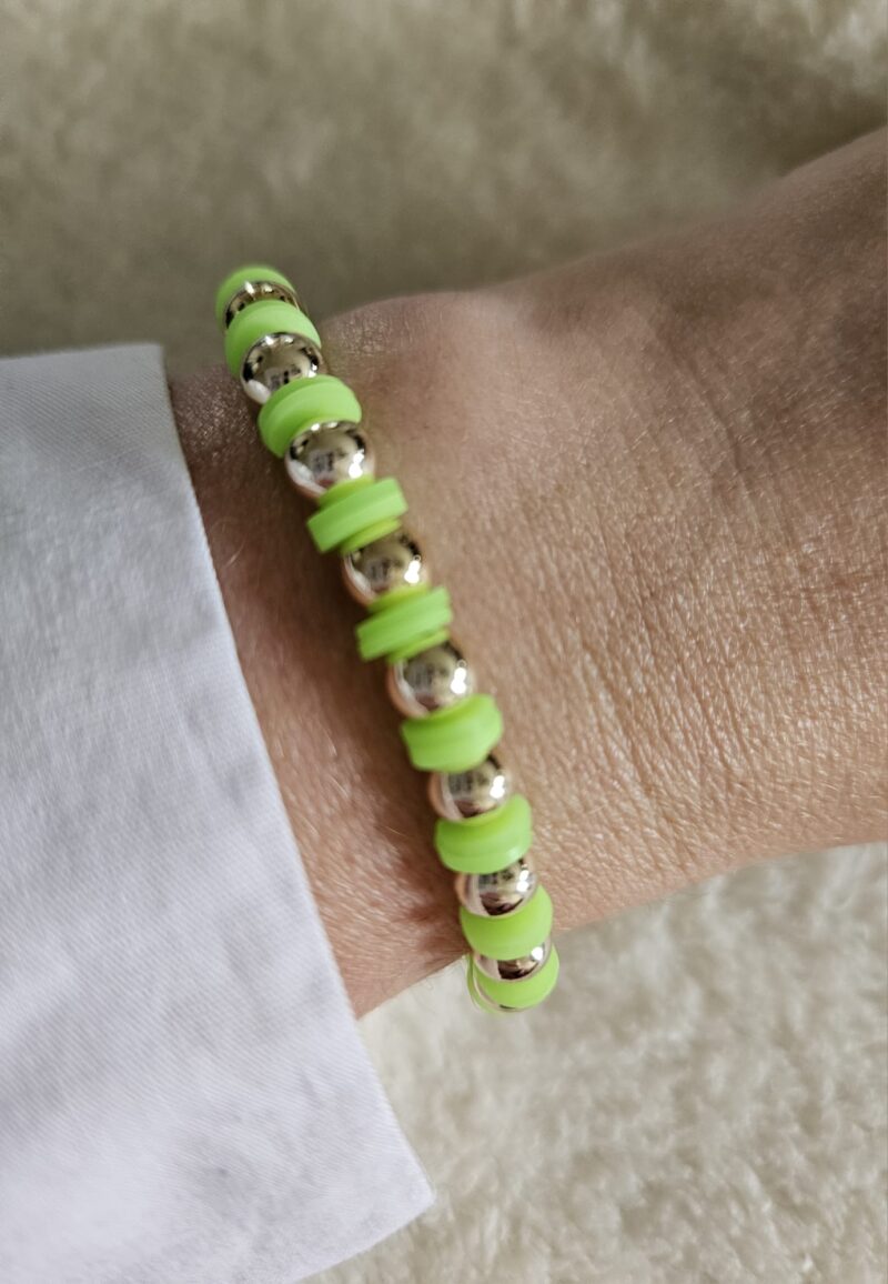 NEON GREEN ARMBAND sparkling 6MM 14kt