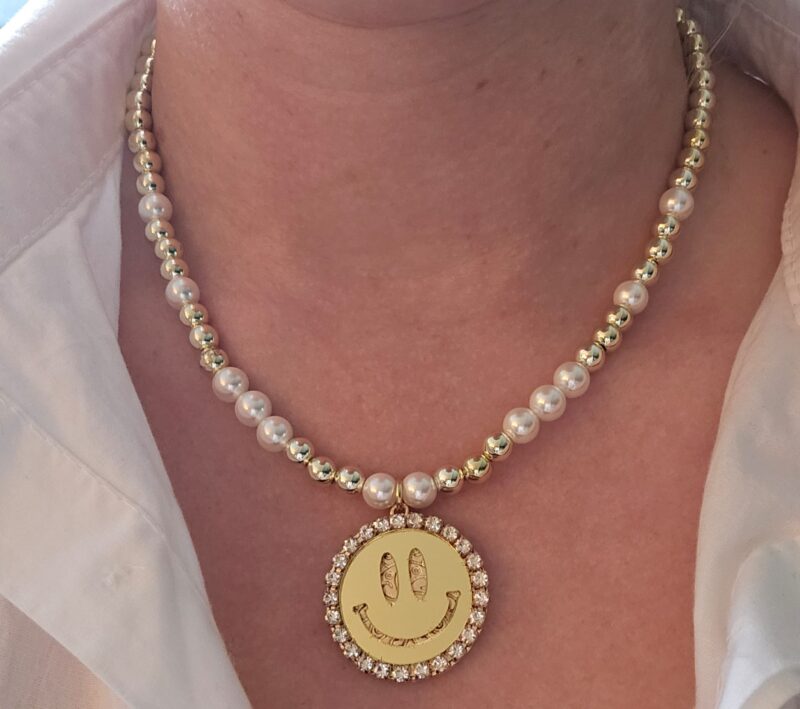 SMILEY GOLD PARELLOOK SPARKELING KETTING